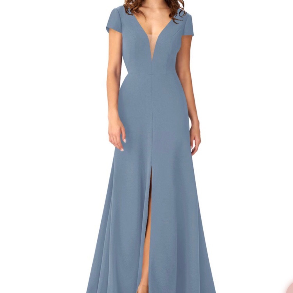 Azazie Dusty Blue Trudy Bridesmaid Dress